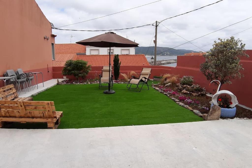 Casa Maria Con Jardin, Aparcamiento Y Vistas Al Mar Villa Finisterre Exterior photo